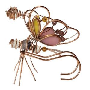 Dragonfly Copper Wire Glass Figurine